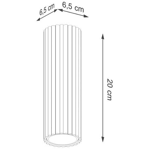Lampada Da Soffitto Karbon 20 Rosso Ocra Sl. 1626 - Minimalista Lampada Da Soffitto Ocra Rossa 20x6.5x6.5 Cm - Foto 2