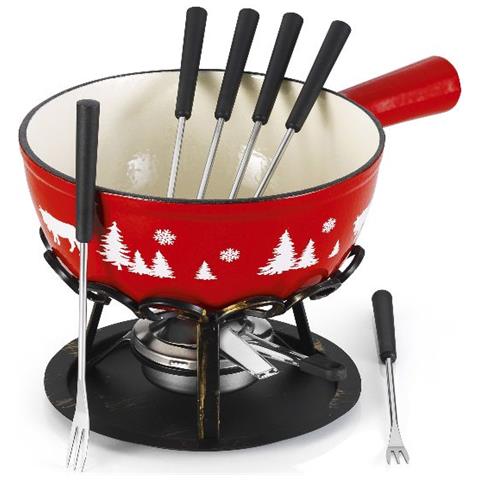 Set da Fonduta DSTRGARSAF a 3 forchette Colore Rosso Alpino - Foto 1