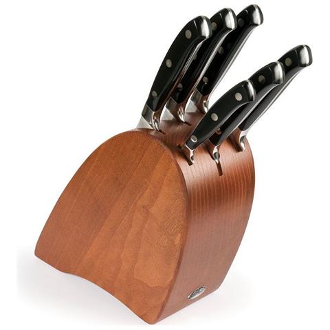 Ceppo Di Coltelli Da Cucina Ergoforge - Nero - Acciaio - 33x31x13 Cm - Foto 1