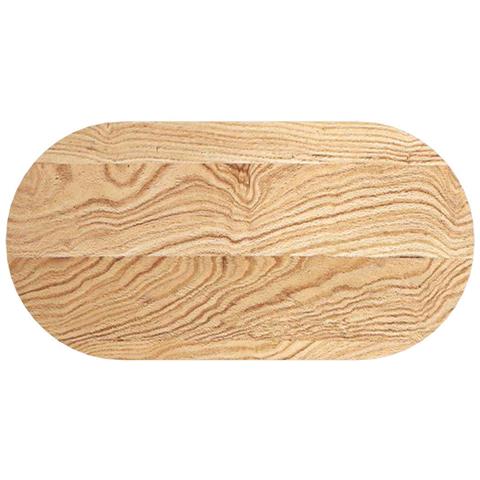 Piano Per Tavolo 80x40x4 Cm In Rovere Massello Ovale - Foto 2