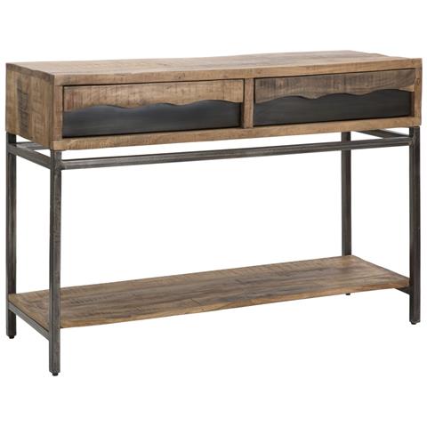 Tavolo Consolle Mf602 - Marrone - Legno - 118x40x80 Cm - Foto 1