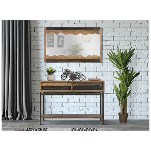 Tavolo Consolle Mf602 - Marrone - Legno - 118x40x80 Cm - Foto 8