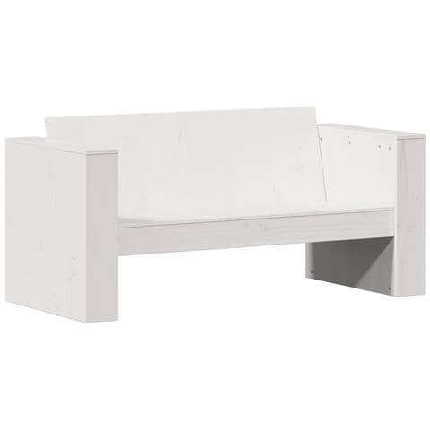 Lusso Casadino - Divano Giardino 2 Posti Bianco 134x60x62 Cm Legno Massello Pino - Foto 1