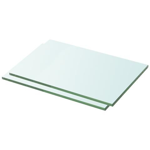 Lusso Casadino -  Mensole In Vetro Trasparente 2 Pz 30x15 Cm - Foto 2