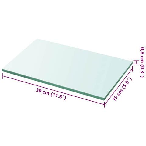 Lusso Casadino -  Mensole In Vetro Trasparente 2 Pz 30x15 Cm - Foto 4