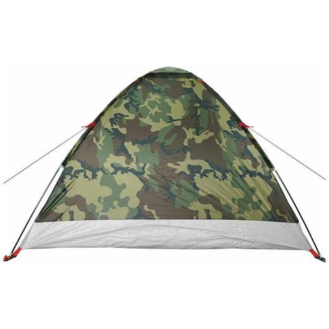 Tenda da Campeggio a Cupola 4 Persone Mimetica Impermeabile - Foto 8