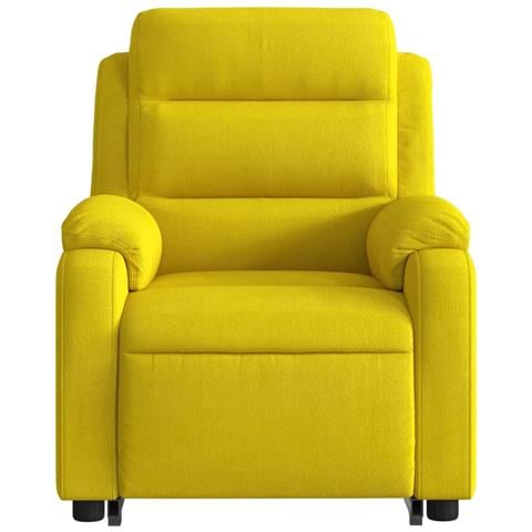 Poltrona Alzapersona Reclinabile Elettrica Gialla in Velluto - Foto 9