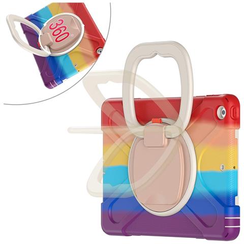 Custodia Per Ipad 9/8/7 10.2” Blindata Con Supporto Rotante Colorata - Foto 2