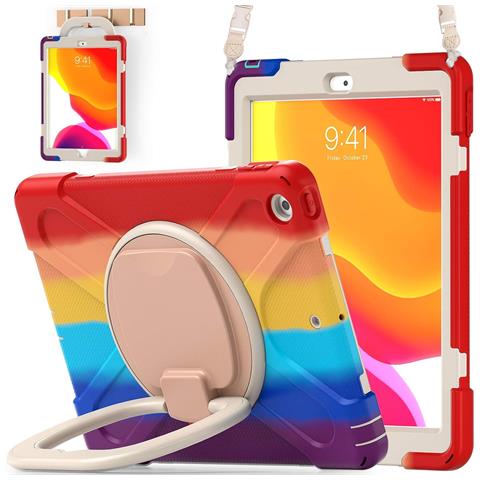 Custodia Per Ipad 9/8/7 10.2” Blindata Con Supporto Rotante Colorata - Foto 1