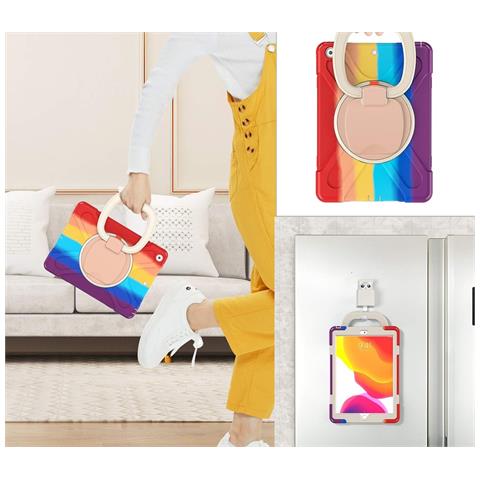 Custodia Per Ipad 9/8/7 10.2” Blindata Con Supporto Rotante Colorata - Foto 4