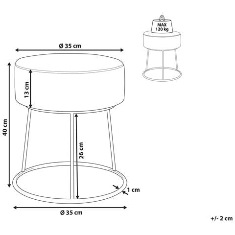 Sgabello Delco Velluto Verde Lime - Foto 7