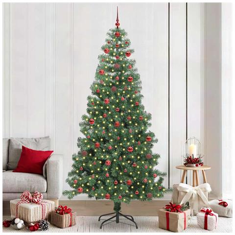 Albero di Natale con 300 LED con supporto Verde 240 cm PVC - Foto 2