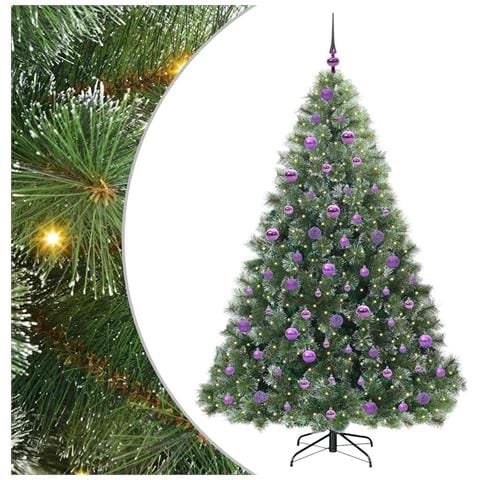 Albero di Natale artificiale con 300 LED Verde 180 cm PE e PVC - Foto 1