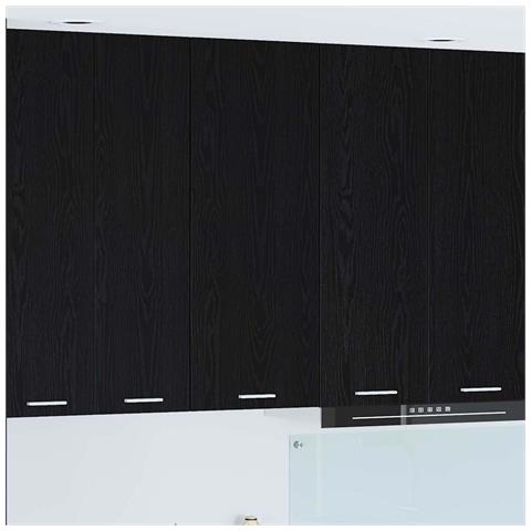 Armadio pensile con porta Riga Rovere Nero 40 x 31 x 100 cm - Foto 2