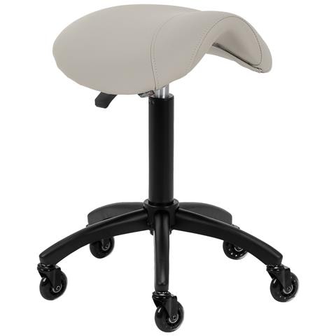 sgabello parrucchiere D032 grigio-beige - Foto 1