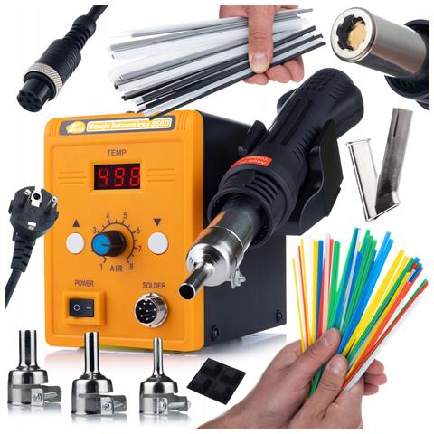 Stazione Saldante Hot-air 858d - Potenza 700w, 3 Ugelli, Regolazione Temperatura 100-500°c | Riparazione Elettronica E Plastica - Foto 1