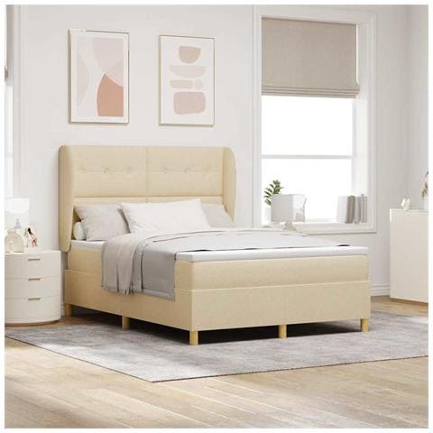 Letto con molle e materasso Grigio Scuro 90x190 cm Tessuto - Foto 2