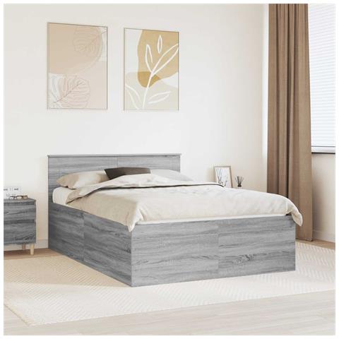 Struttura del letto con testiera Grigio Sonoma 150 x 200 cm - Foto 2