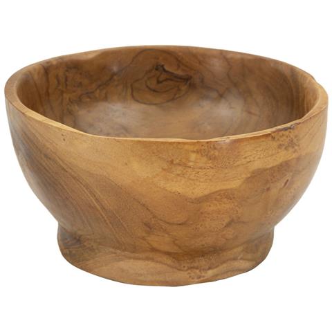 Ciotola Svuotatasche Butot In Teak Riciclato Ø 15x8 Cm — Pezzo Unico - Foto 1