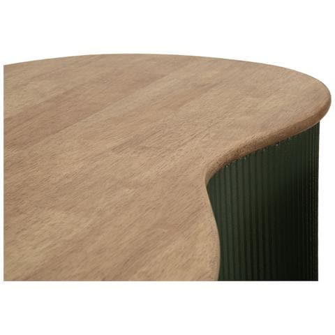 Tavolini Da Caffè Frankfurt Verdi — Coppia In Legno Di Rubber E Metallo - Foto 8