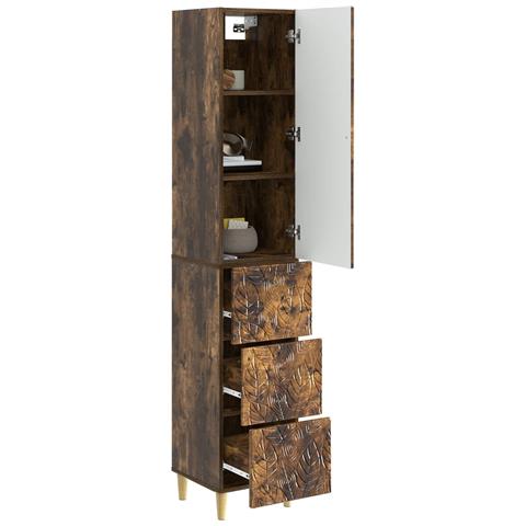 Set di armadi 2 pcs Rovere Fumo 33 x 34,5 x 90 cm - Foto 2