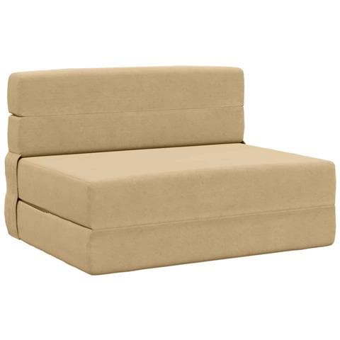 Divano Letto Pieghevole Verde Grigio 70 x 72 x 60 cm Tessuto - Foto 1