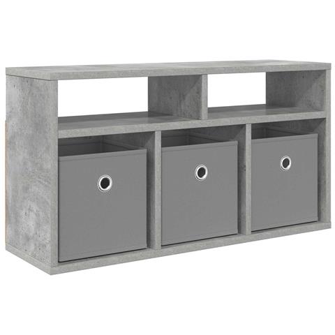 Lowboard con cassetto Grigio cemento 72 x 22,5 x 38 cm - Foto 1