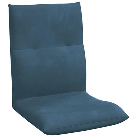 Sedia a pavimento regolabile Blu Velluto - Foto 1