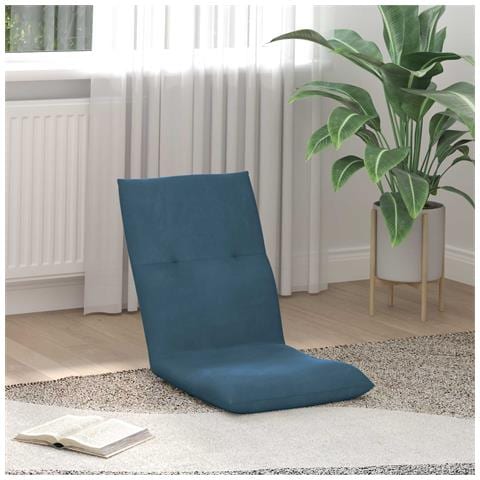 Sedia a pavimento regolabile Blu Velluto - Foto 2