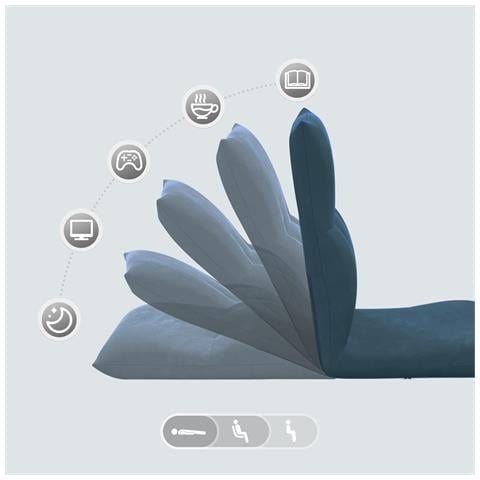 Sedia a pavimento regolabile Blu Velluto - Foto 9