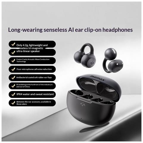 Auricolari Open-Ear - Nero - Foto 4