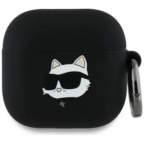 Custodia In Silicone Per Airpods 4 ""choupette"" 3d, Nera. - Foto 1