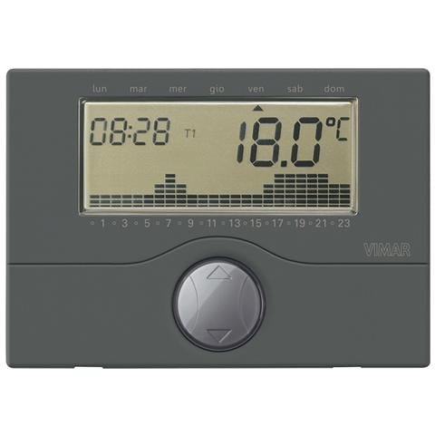 01910/14 - Cronotermostato A Batteria Parete Antracite - Foto 1