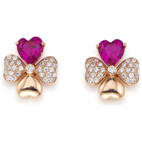 Orecchini In Argento 925 - Collezione Amore - Colore Rosè - Misura Unica - Foto 2