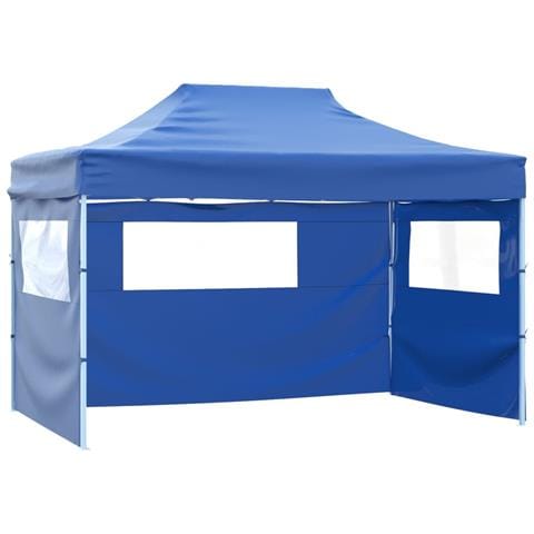 Tenda Pieghevole Con 3 Pareti 3x4,5 M Blu - Foto 1
