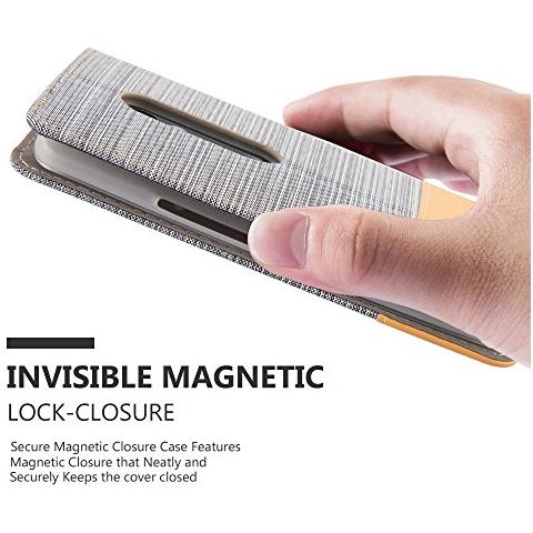 Cadorabo Custodia Compatibile Con Motorola Moto X Play In Grigio Chiaro Marrone - Coperchio Protettiva Con Chiusura Magnetica, Funzione Stand E Tasca Per Le Carte - Foto 2