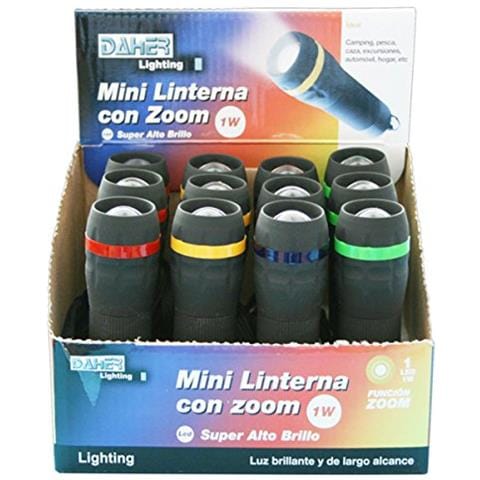 60369 dh 60.369 torcia Led 1 w Con Zoom. Colore: Nero - Foto 1