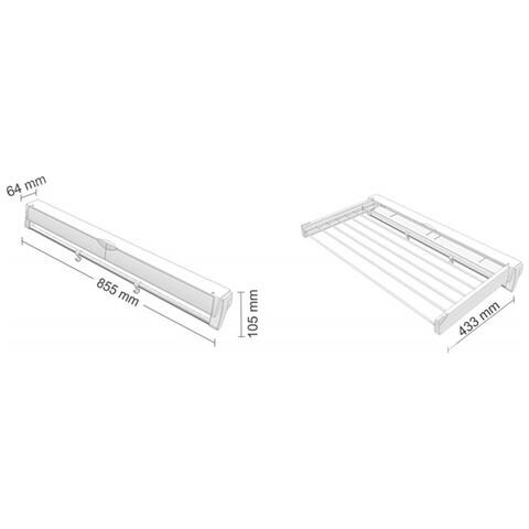 Stendibiancheria Artweger Artdry80, Lunghezza Asciugatura 6 M Larghezza: 80 Cm Bianco - Foto 4