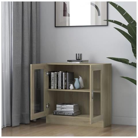 Vetrina Rovere Sonoma 82,5x30,5x80 cm in Legno Multistrato - Foto 9
