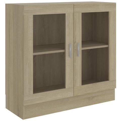 Vetrina Rovere Sonoma 82,5x30,5x80 cm in Legno Multistrato - Foto 2