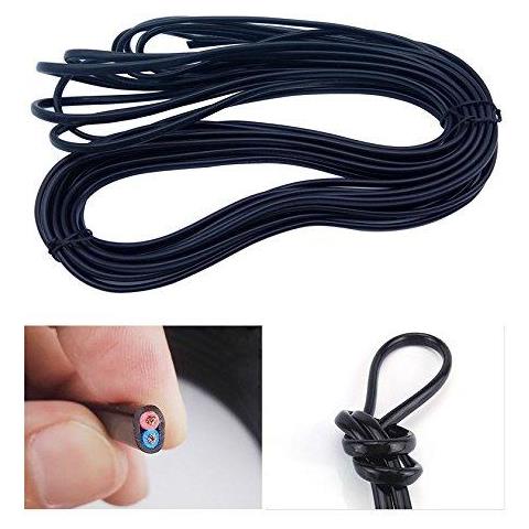 Filo Elettrico 2 Nucleo Nero Piano Del Pvc Rete Cavo Elettrico Di Rame Filo Ad Alta Temperatura Resistance 2 X 075 Mm Cavo Di Alimentazione Doppia Con Letti Singoli - 10 Metro Cut Lunghezza Flessibile Pond Cavo - Foto 4