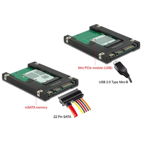 62853 Interno SATA, USB 2.0 scheda di interfaccia e adattatore - Foto 2