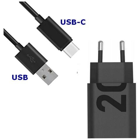 Caricabatterie Originale Usb Mc-202 Turbo Power 20w + Cavo Type C Black Bulk - Foto 2
