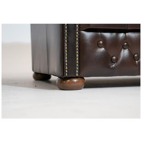 Divano First Class Pelle | 6 Posti | Cloudy Marrone Scuro | 12 Anni Di Garanzia - Foto 2