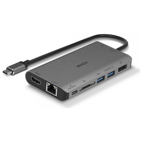 Mini Docking Station per Laptop DST-Mini XT 2x USB 3.2 / HDMI / DisplayPort Display 4K Nero / Grigio + Power Delivery 100W - Foto 2