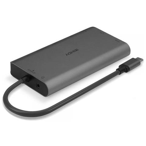 Mini Docking Station per Laptop DST-Mini XT 2x USB 3.2 / HDMI / DisplayPort Display 4K Nero / Grigio + Power Delivery 100W - Foto 3