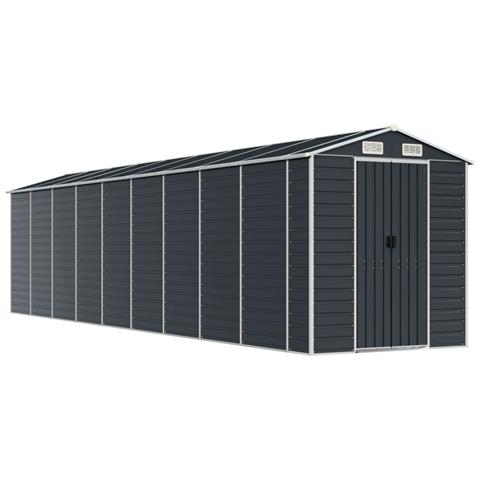 Capanno Da Giardino Antracite 191x810x198 Cm In Acciaio Zincato - Foto 1