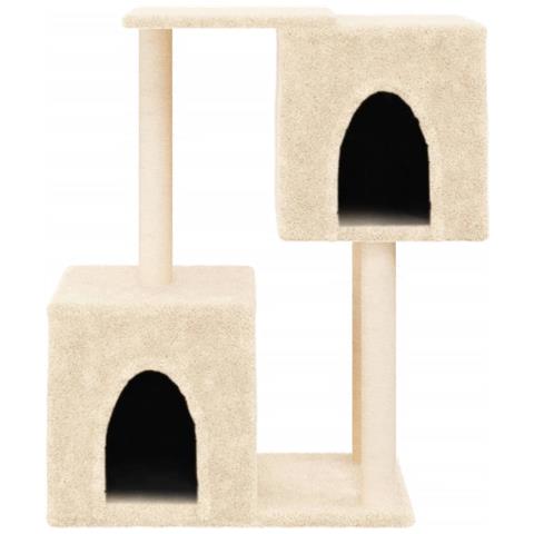 Albero Per Gatti Con Tiragraffi In Sisal Crema 86 Cm - Foto 2