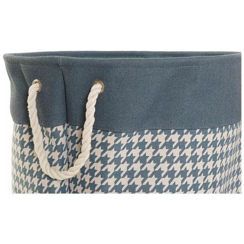 Cesto Per I Panni Sporchi Dkd Home Decor Piede Di Crow Grigio Azzurro Giallo 45 X 45 X 45 Cm (3 Unità) - Foto 2