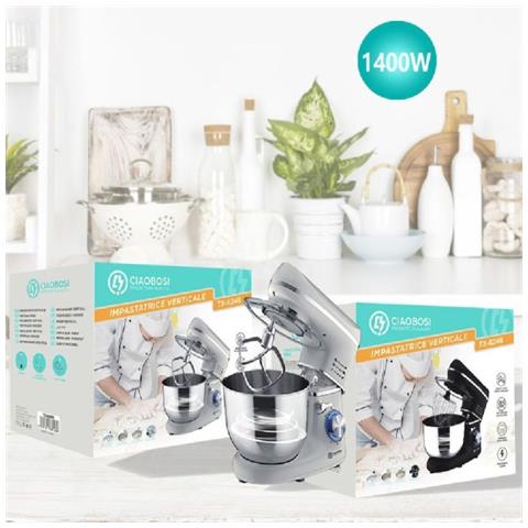 Trade Shop - Impastatrice Robot Da Cucina Con Accessori 1400 Watt Mixer Tx-8246 Con Ciotola - Foto 1